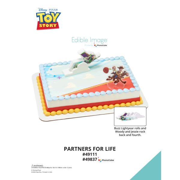 Disney and Pixar's Toy Story Partners For Life The Magic of Cakes® PhotoCake® Enhanced Background Page