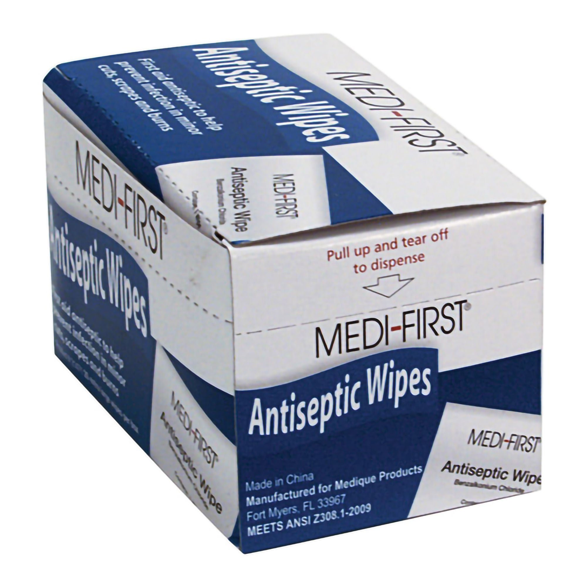 Medi-First First Aid Kit Refill Antiseptic Skin Towelette, 5 x 7 Inch