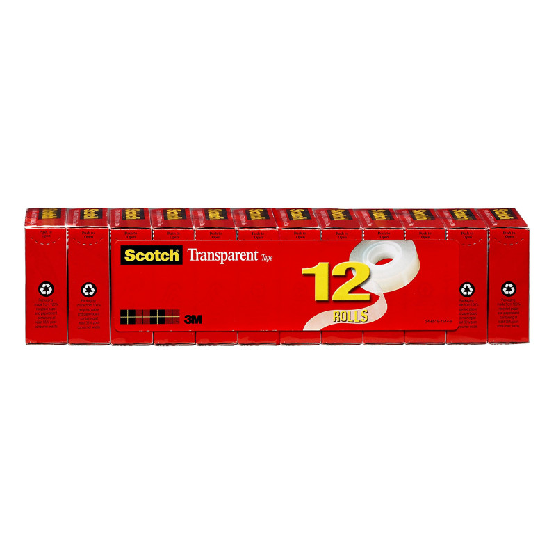 Transparent+Tape%2C+3%2F4%26quot%3B+X+1000%26quot%3B%2C+1%26quot%3B+Core%2C+Clear%2C+12%2Fpack
