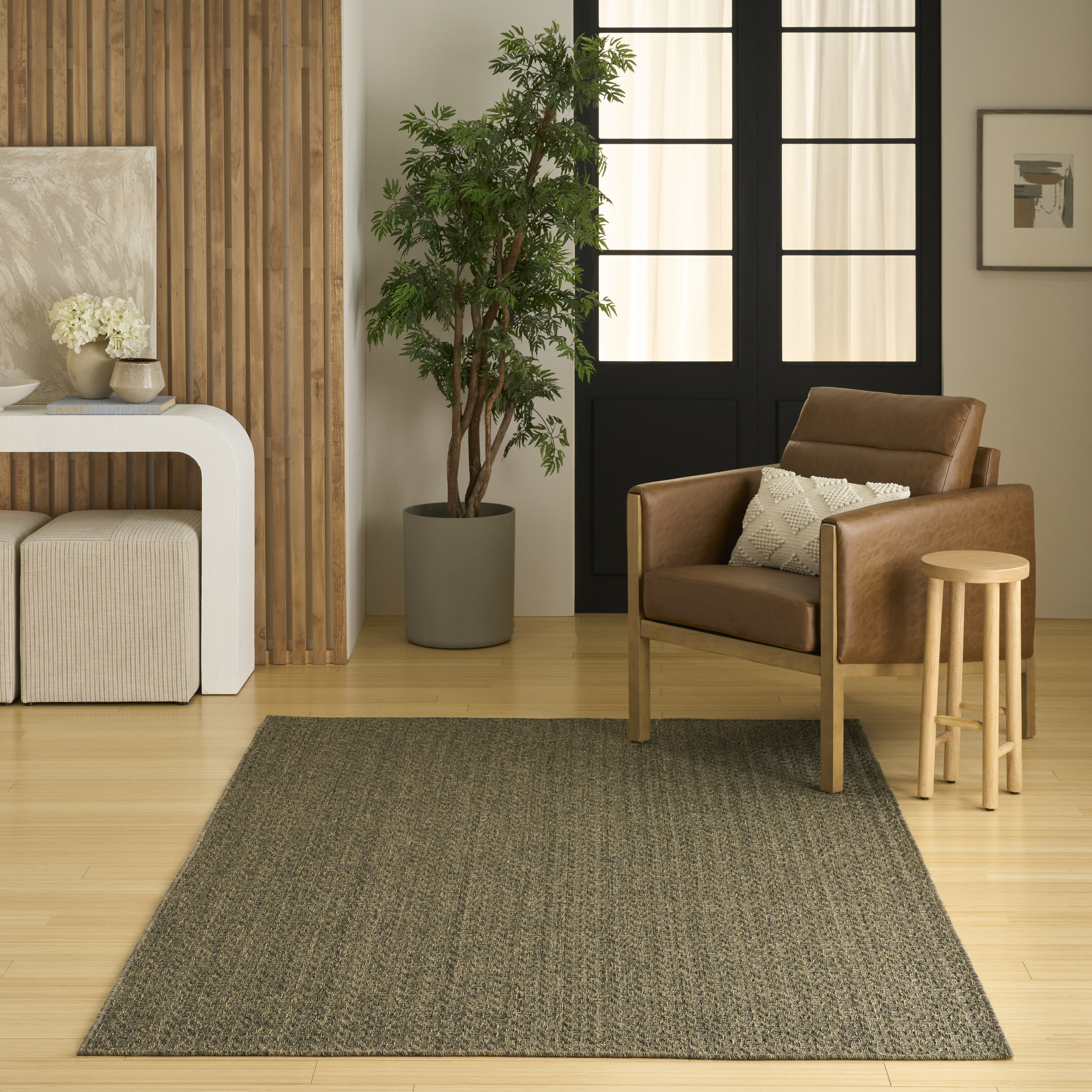 Nourison Tulum 6' x 9' Olive Outdoor Rug