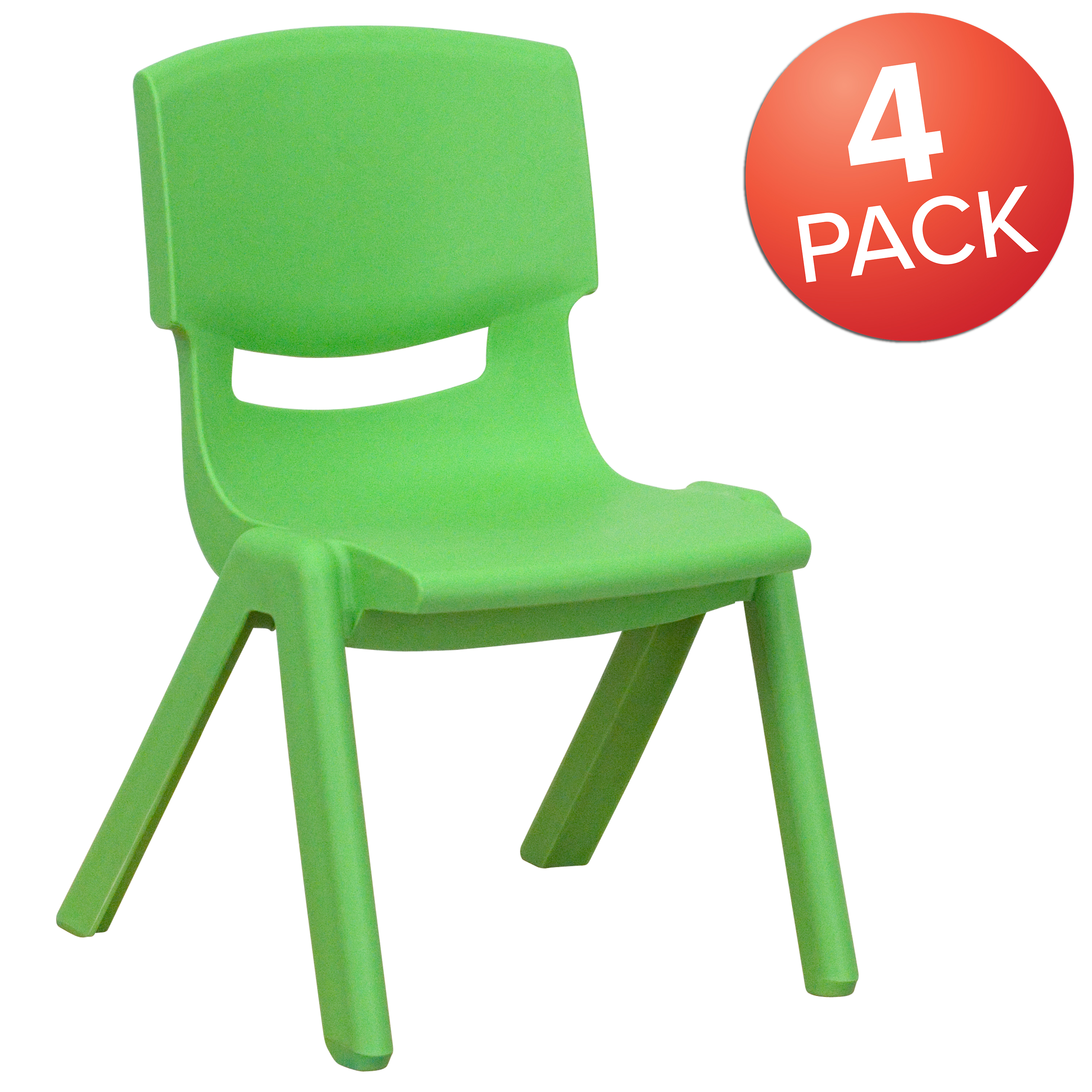 Pack de 4 sillas escolares apilables de plástico azul con asiento de 10,5" H, silla preescolar - Imagen 7 de 58