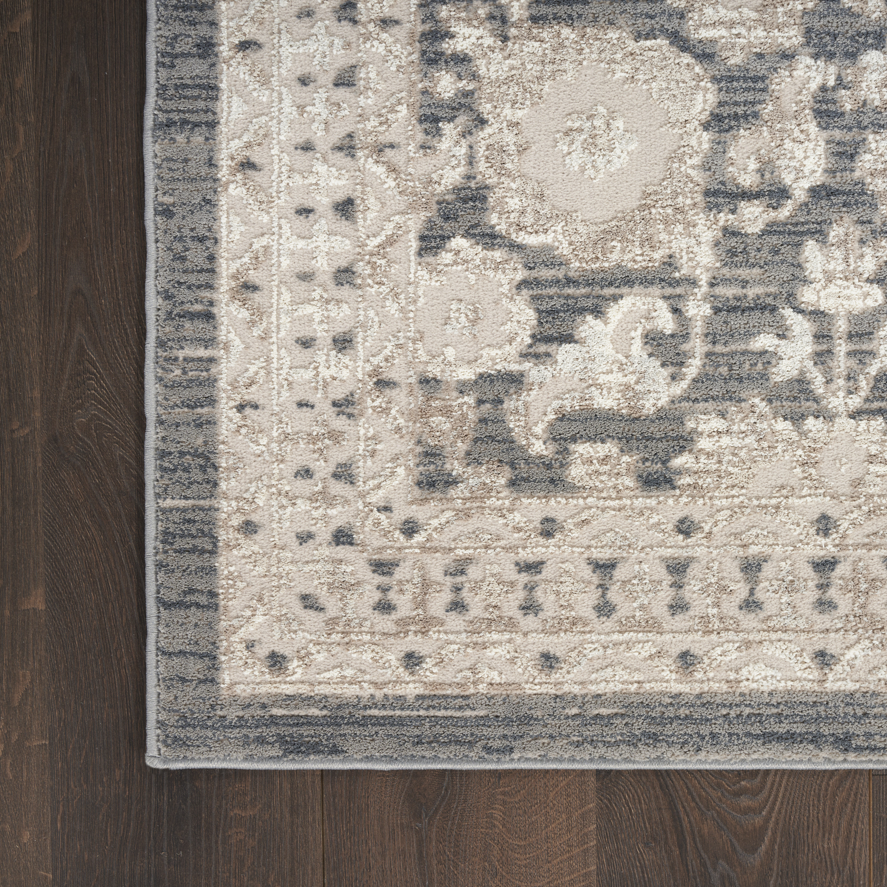 Nourison Eco Cycle 7'10" x 9'10" Charcoal Vintage Indoor Rug