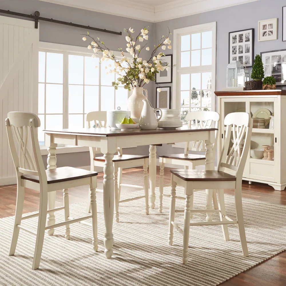 Counter Height Two-Tone Extending Dining Set