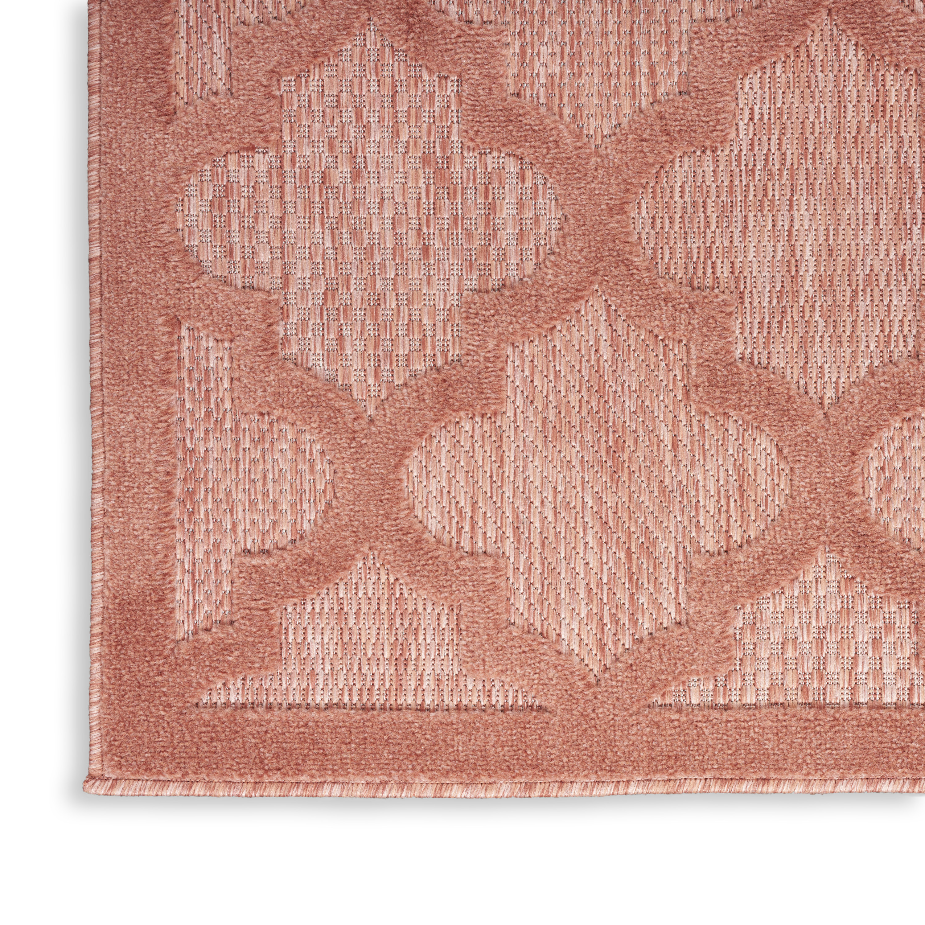 Nourison Easy Care 7' x 10' Coral Orange Modern Rug