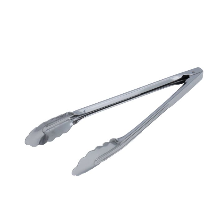 12-inch heavy-duty 20-gauge stainless steel utility tong