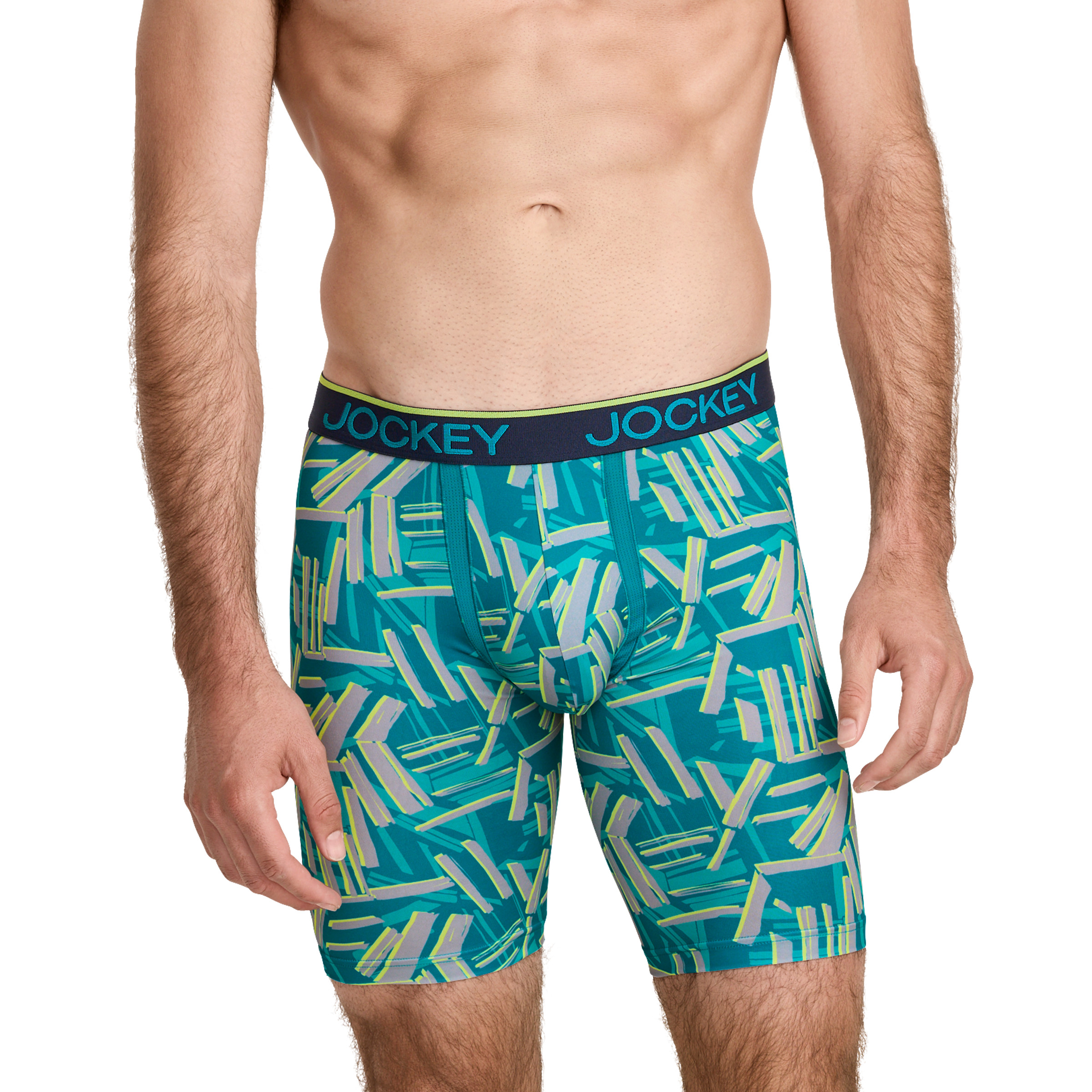 Jockey Men's Chafe Proof Pouch Microfiber 8.5" Long Leg Boxer Brief - 3 Pack - Picture 32 of 35
