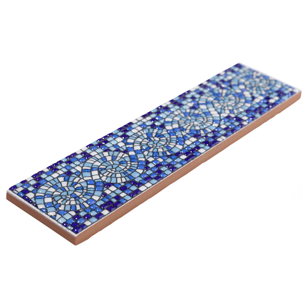 Captain Riptide Pacific Blue 2 in. x 7-7/8 in. Ceramic Wall Trim