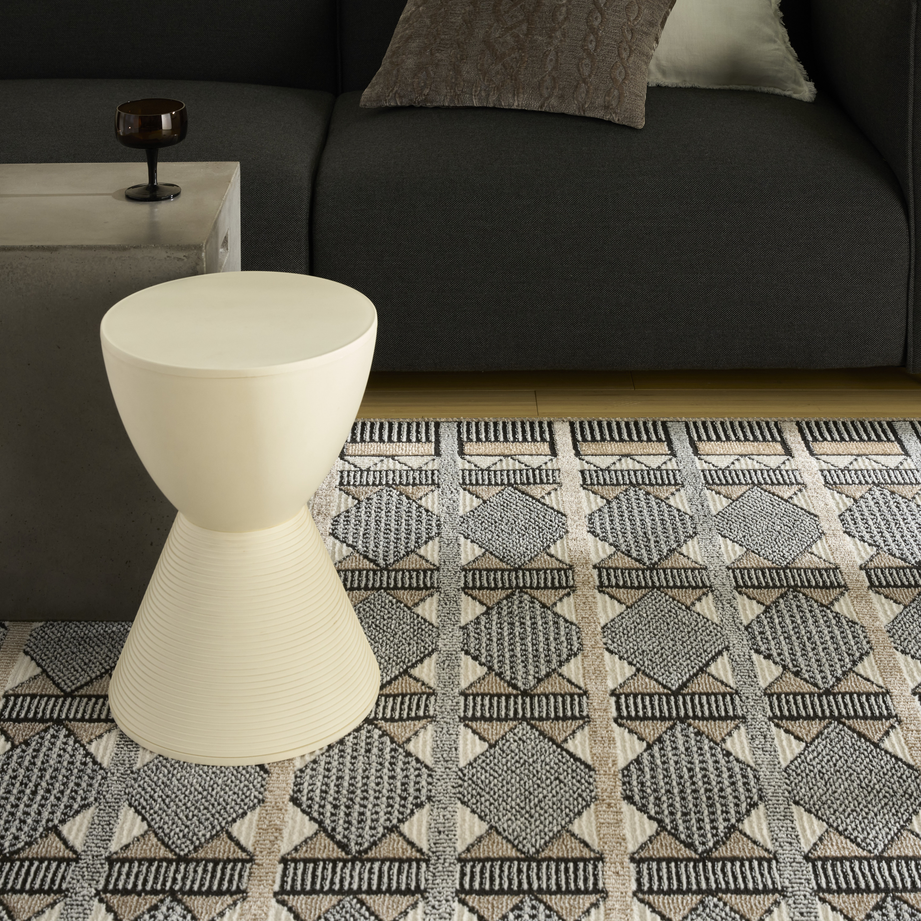 Nourison Nordic 8' x 10' Ivory Multicolor Modern Indoor Rug