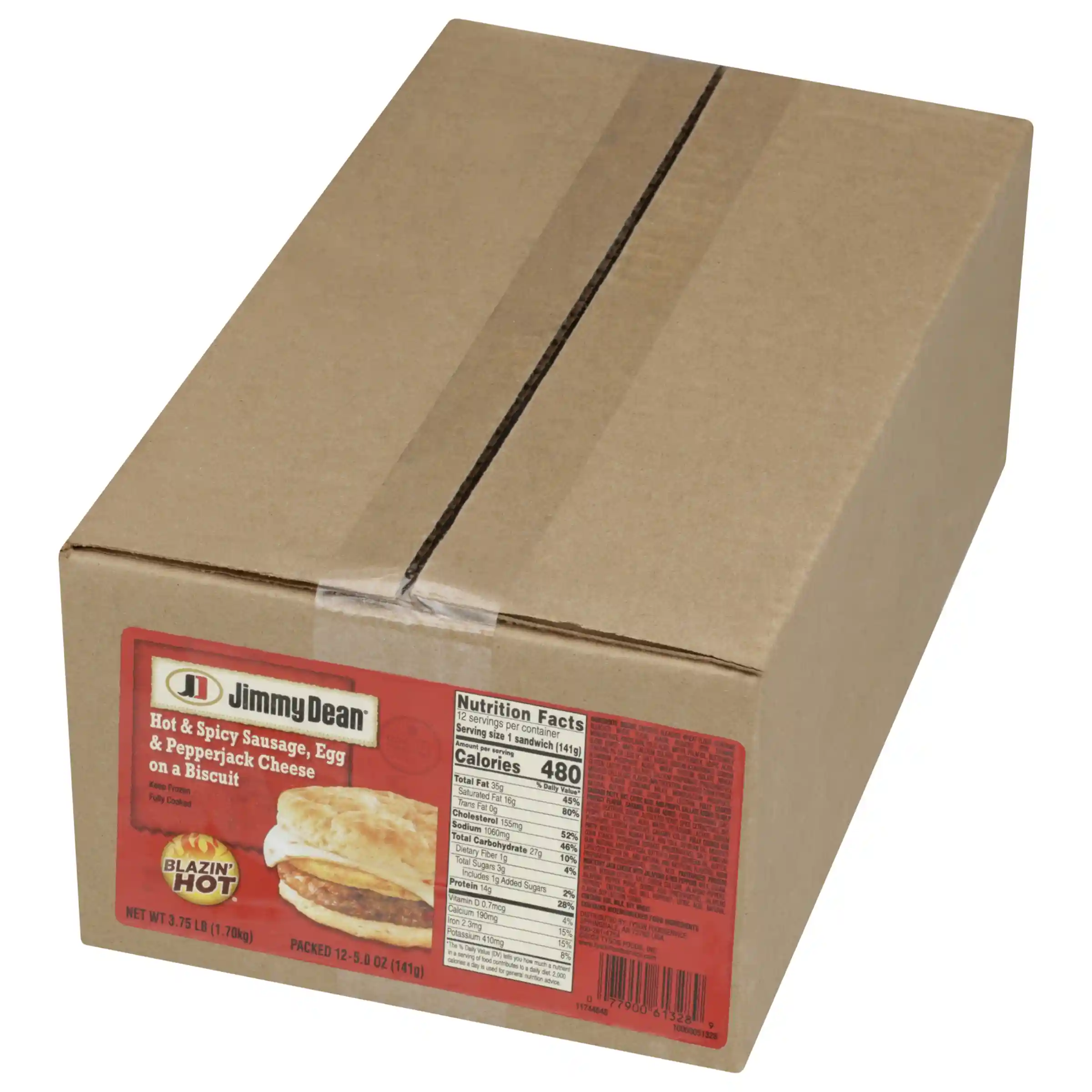 Jimmy Dean® Butcher Wrapped Blazin' Hot® Hot & Spicy Sausage, Egg & Pepper Jack Cheese Biscuit_image_5