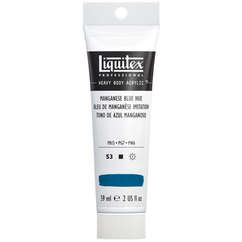 Professional Heavy Body Acrylic Paint, 59 mL Tube, Manganese Blue Hue