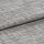 Woven grey curtain fabric folded into overlapping horizontal layers, showing coarse, irregular weave; tight close-up with neutral lighting highlighting texture and subtle tonal variation.