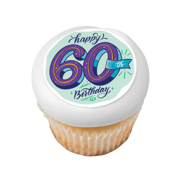 60th Birthday PhotoCake® Edible Image®