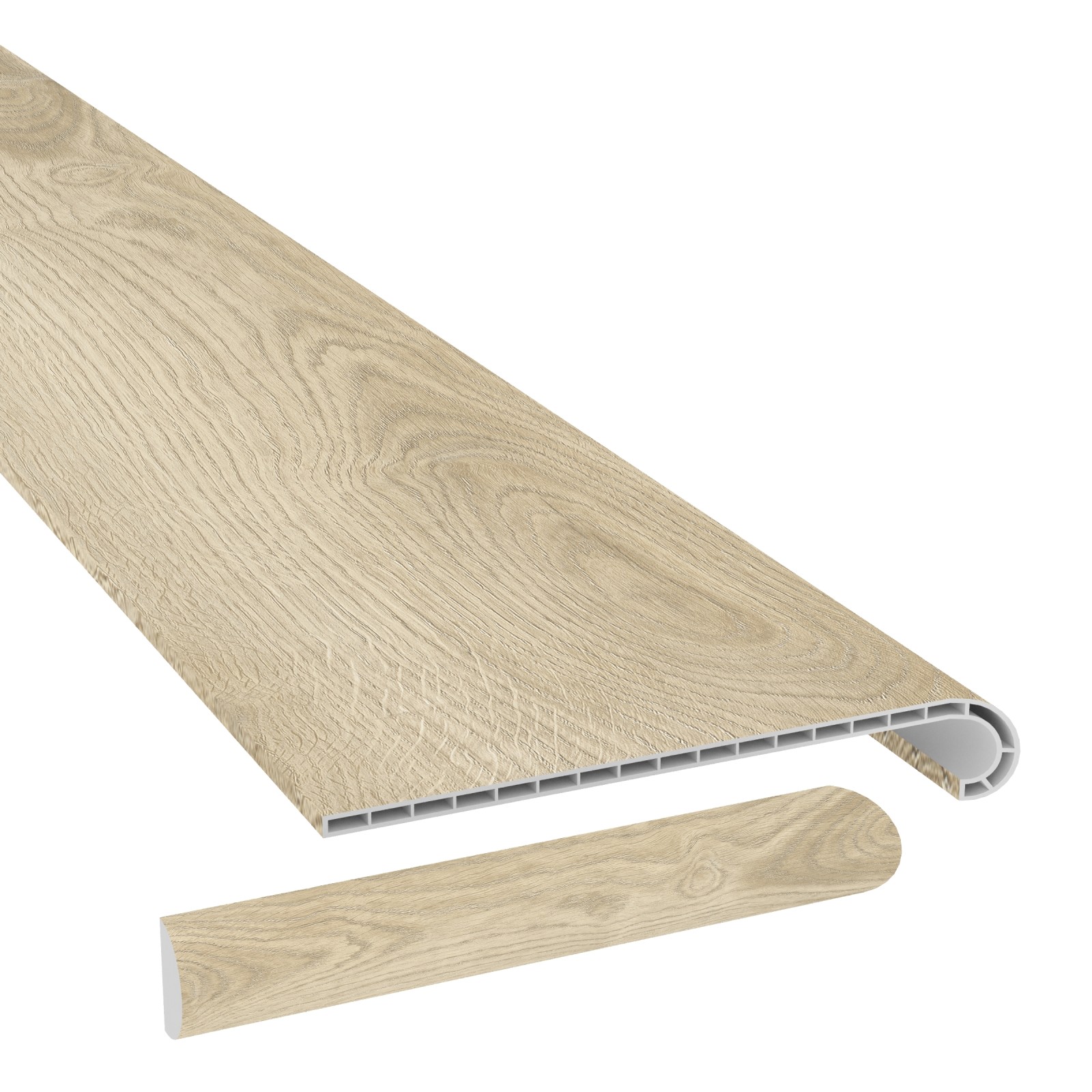 Sawdust Stroll Laguna Vinyl Stair Tread w/ Cap view 1