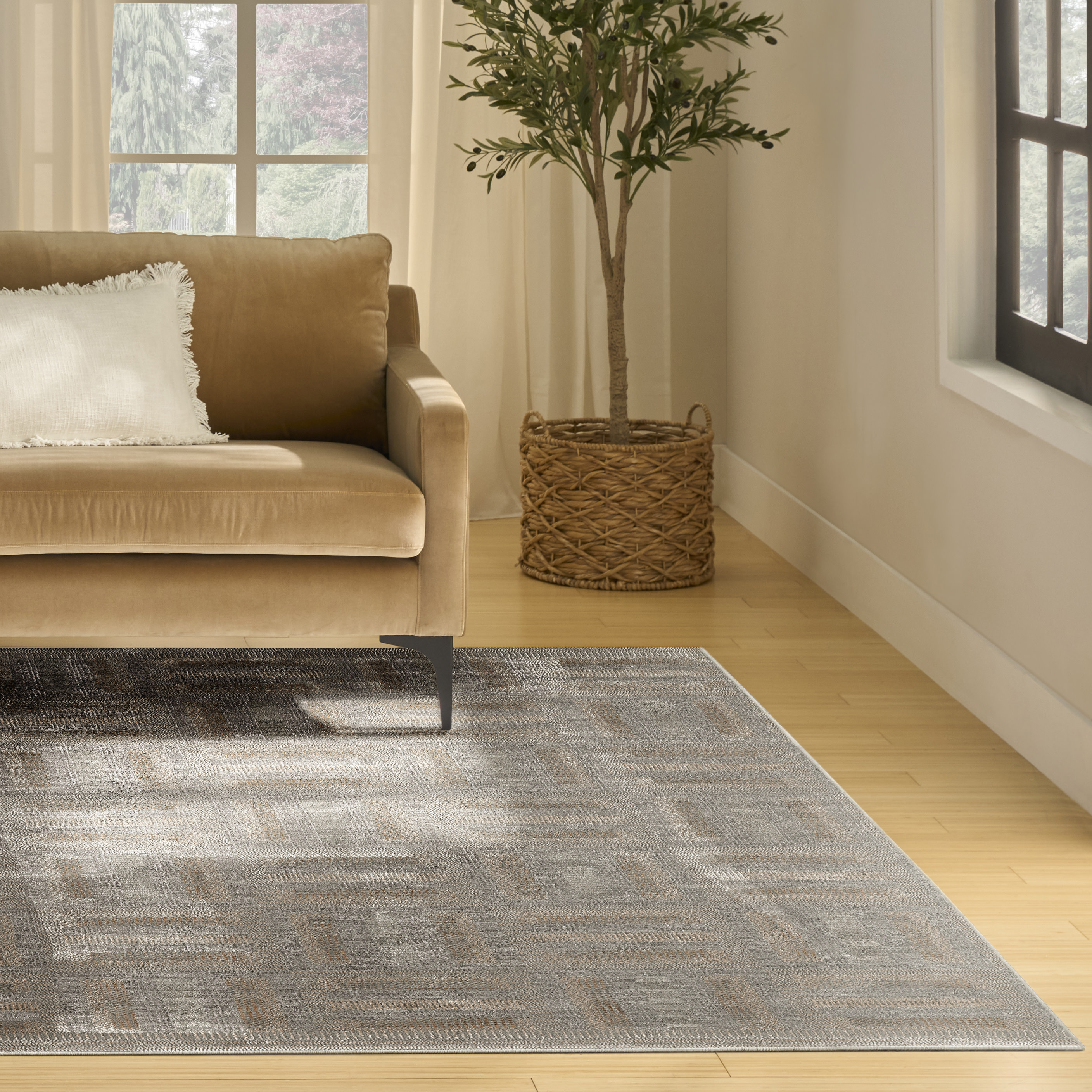Nourison Nordic 8' x 10' Grey Multicolor Modern Indoor Rug