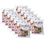 Charles Leonard Rubber Bands, Assorted Colors, 1-3/8oz Bag, 12 Bags CHL56385-12