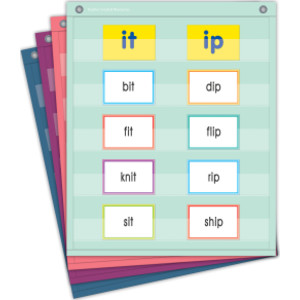 Oh Happy Day Magnetic Mini Pocket Charts, 14" x 17", Set of 4