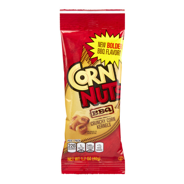 CORN NUTS BBQ Crunchy Corn Kernels Snack, 1.7 Oz. Pack of 126 . C1CB - Front Center Inner Pack (Hi Res)