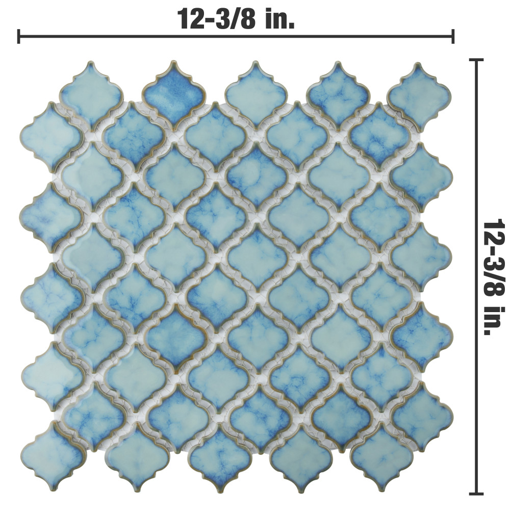 Hudson Tangier Marine 12-3/8 in. x 12-3/8 in. Porcelain Mosaic Tile