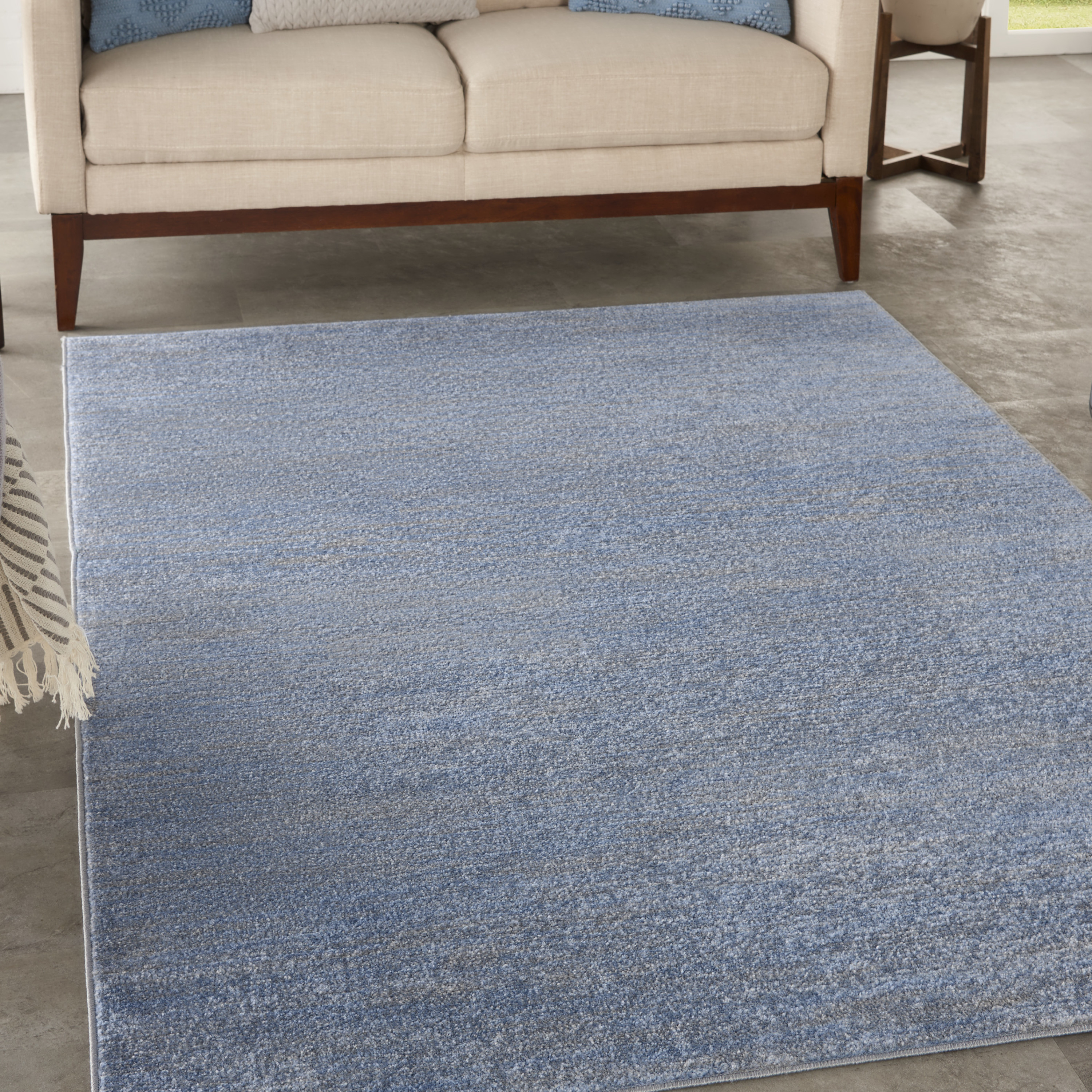 Nourison Nourison Essentials 6' x 9' Blue Grey Outdoor Rug
