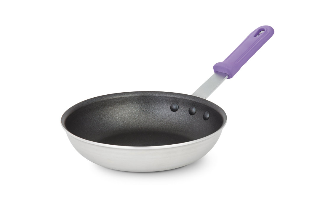 8-inch Wear-Ever® fry pan with SteelCoat x3™ nonstick coating and purple silicone handle