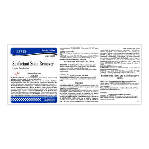 Hillyard, Label RTU 3577 Surfactant Stain Remover