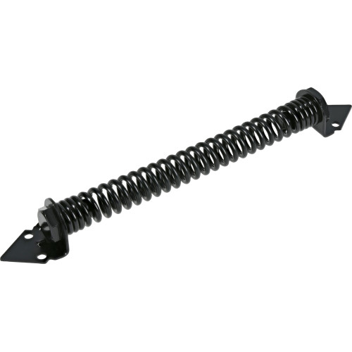 Hardware Essentials Black Self Closing Gate Spring 12in - Adjustable Tension