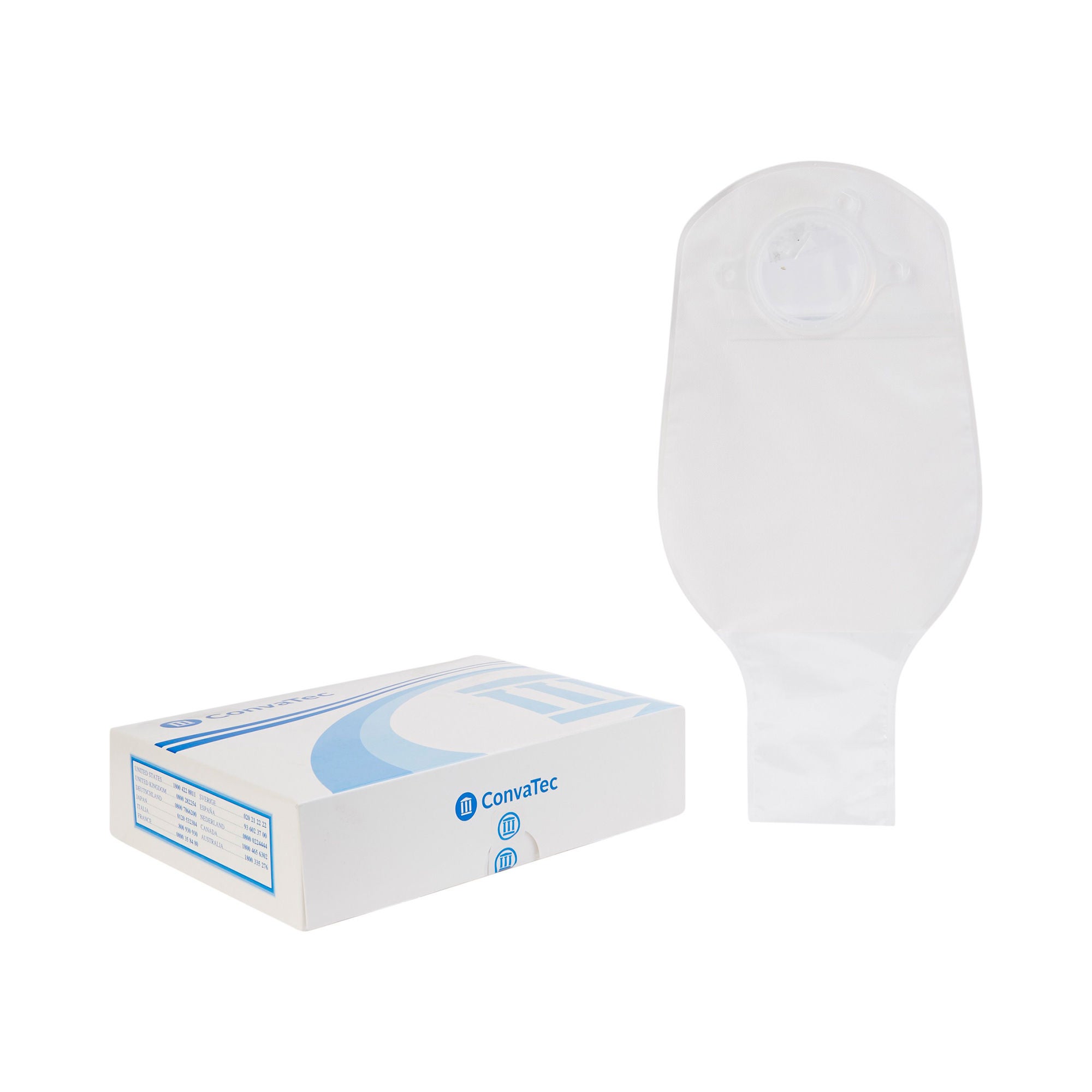 Sur-Fit Natura Two-Piece Transparent Colostomy Pouch, 1¾ Inch Flange