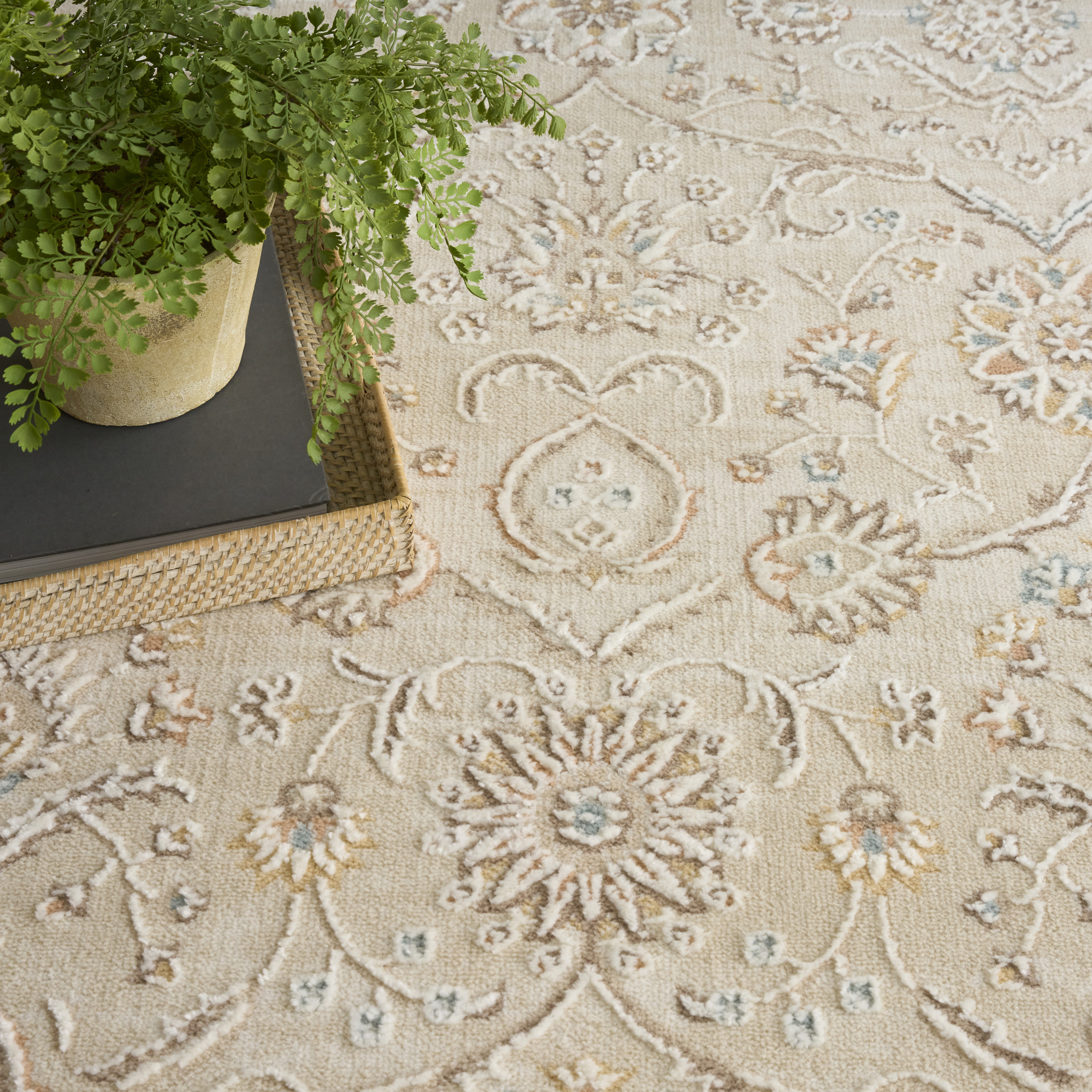 Nourison Isla 7'10" x 9'10" Ivory Vintage Indoor Rug