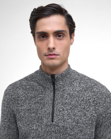 Declan Half-Zip Jumper Black