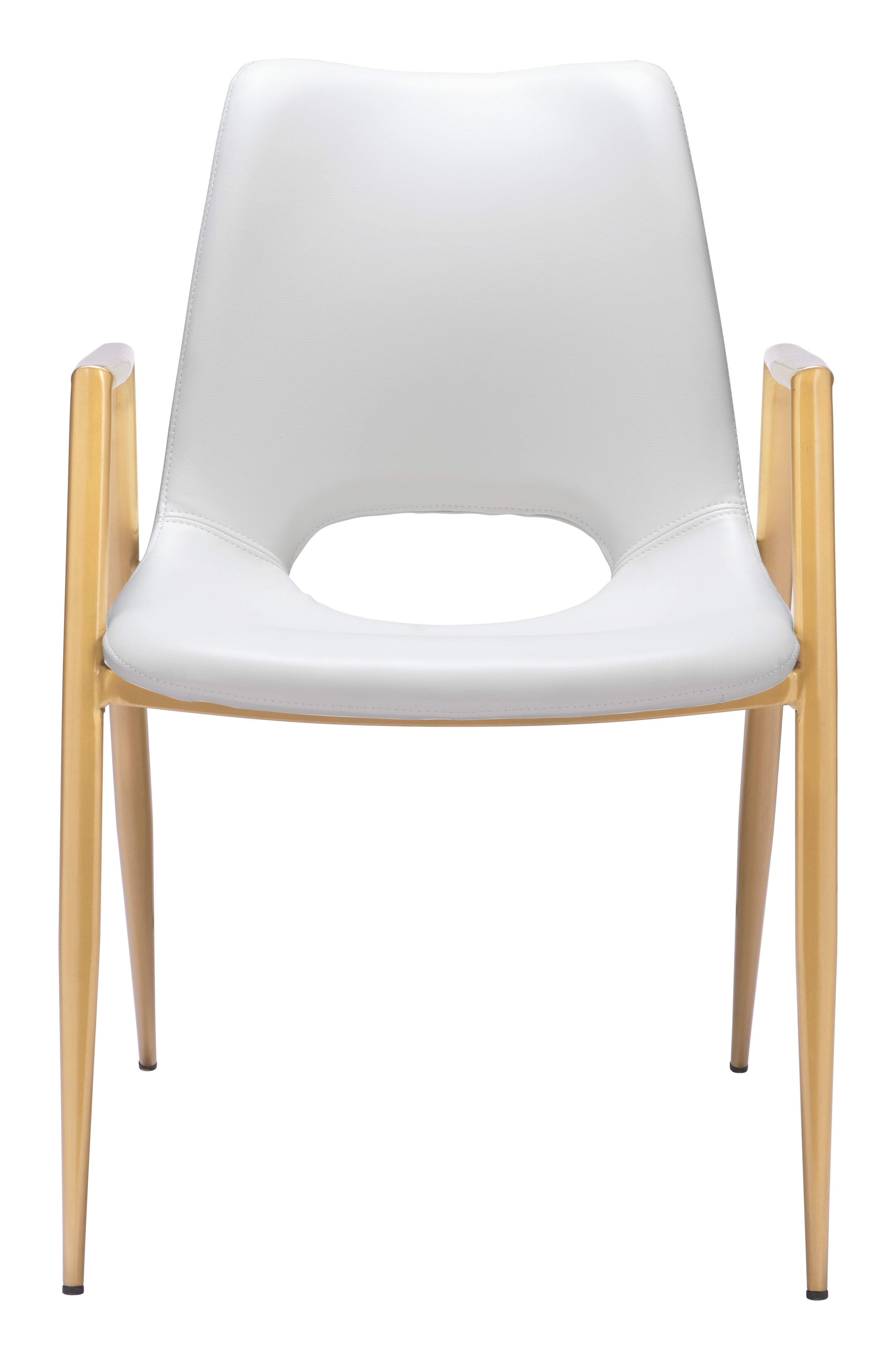 Desi Dining Chair (Set of 2) White & Gold product image