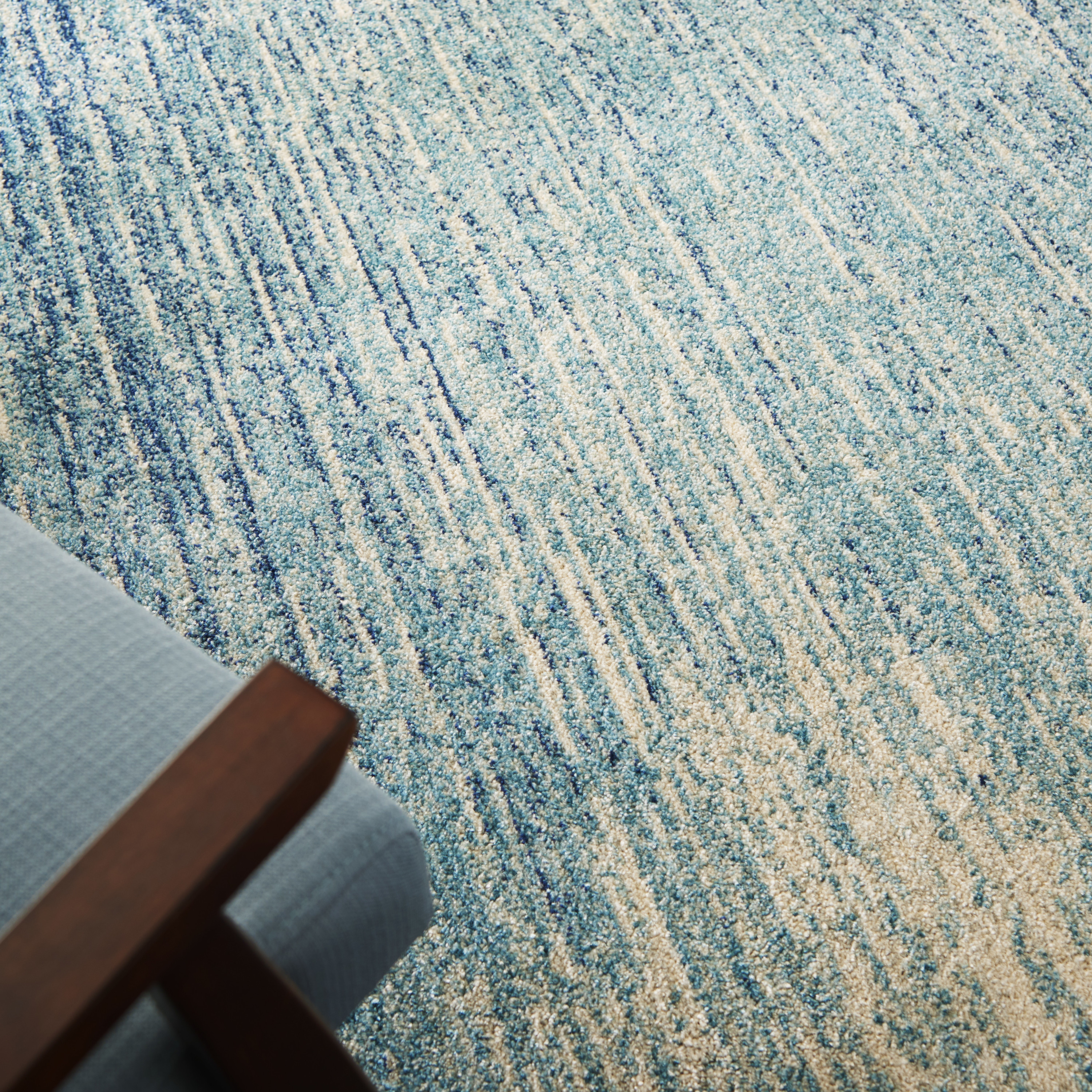 Nourison Passion 3'9" x 5'9" Navy Light Blue Modern Indoor Rug