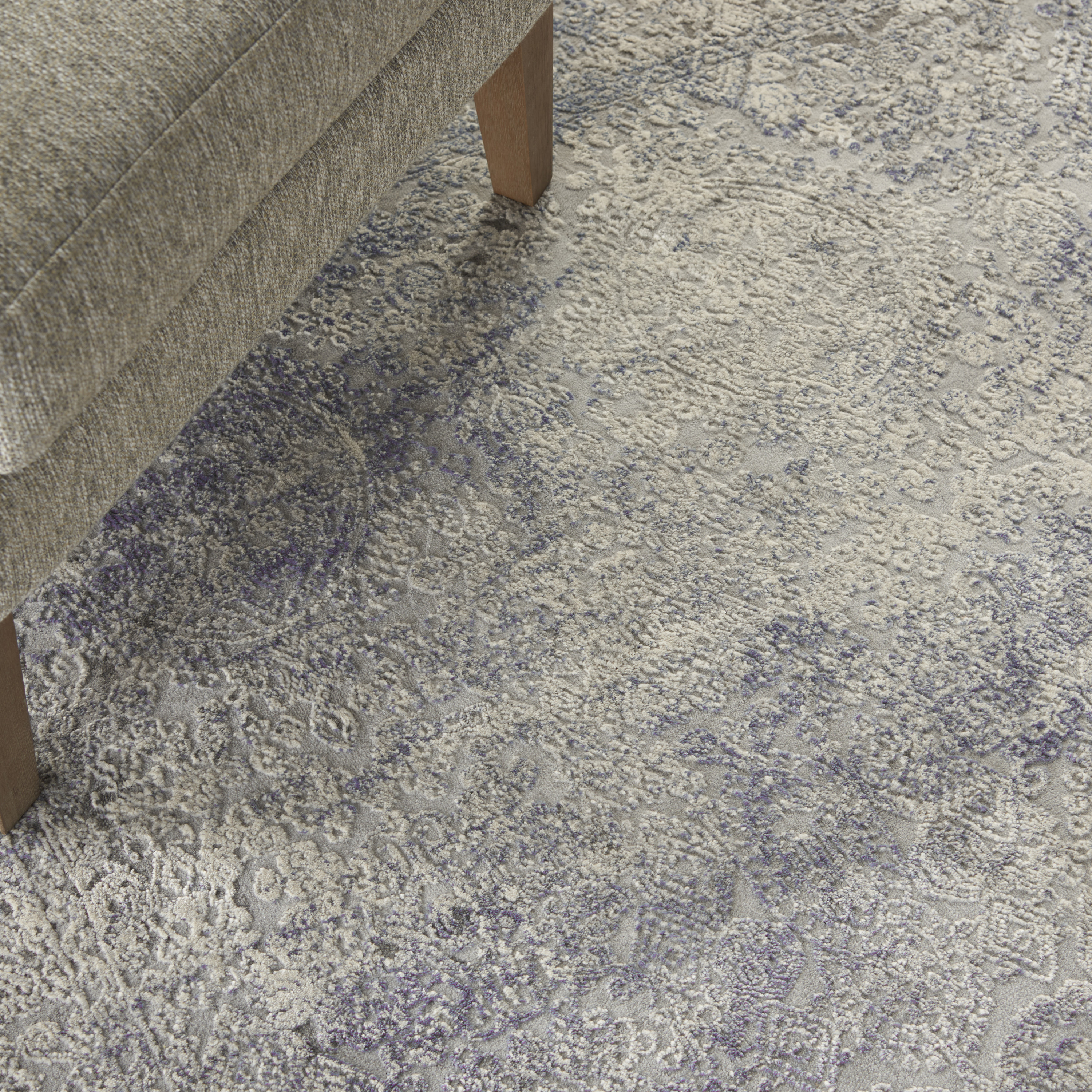 Nourison Rustic Textures 3'11" x 5'11" Ivory Light Blue Vintage Indoor Rug