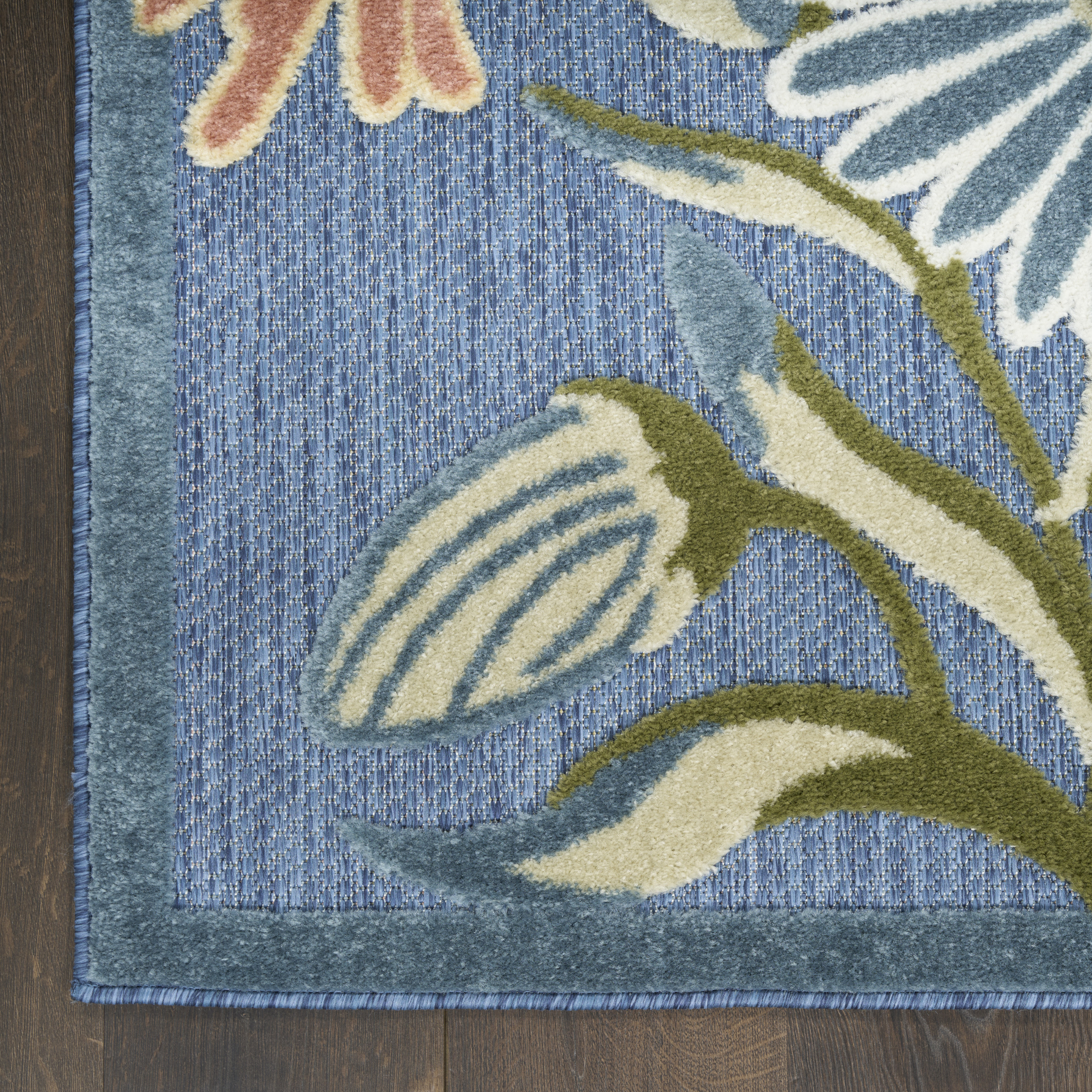 Nourison Aloha 7'10" x 10'6" Blue Sage Outdoor Rug