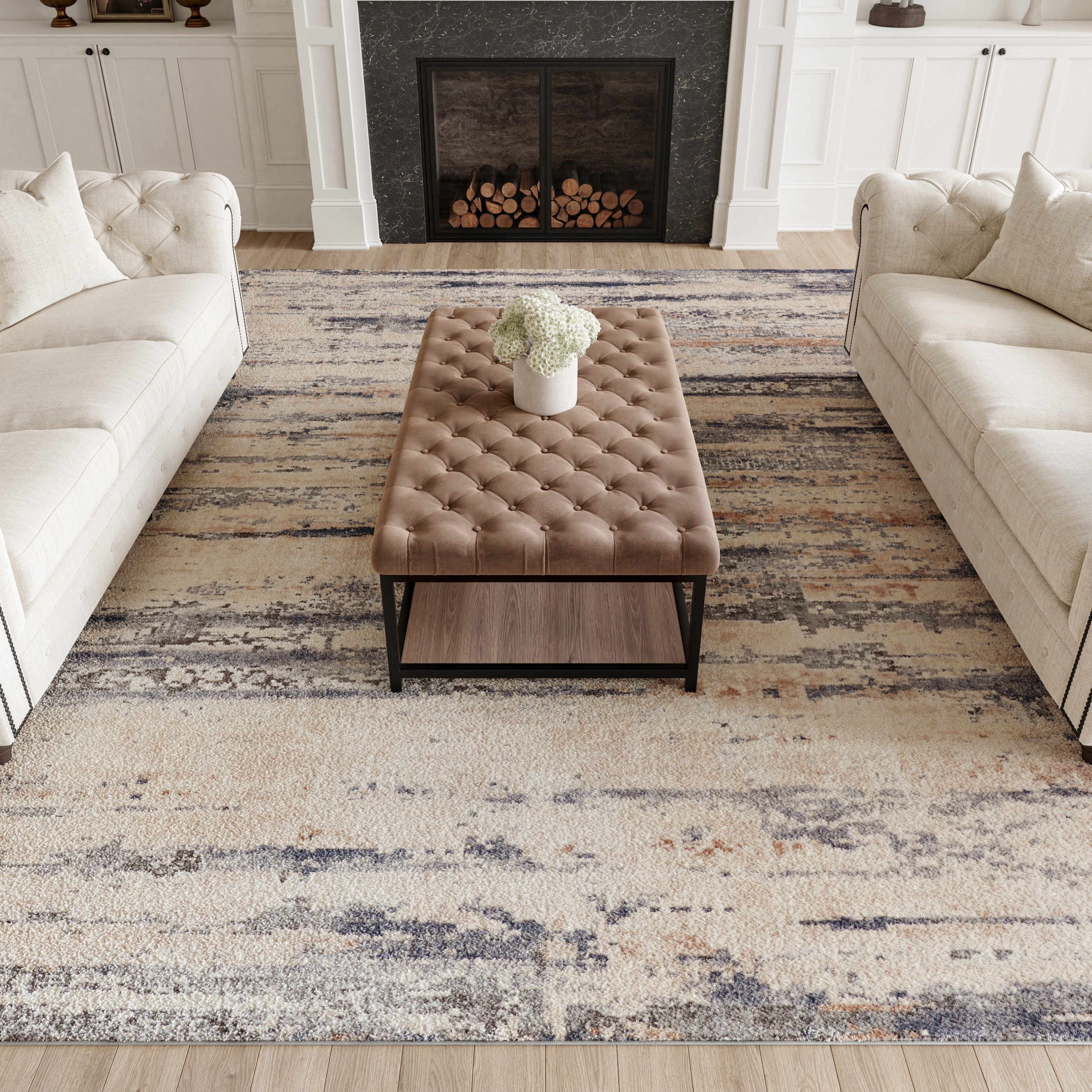 Nourison Rustic Textures 7'10" x 10'6" Beige Grey Modern Indoor Rug
