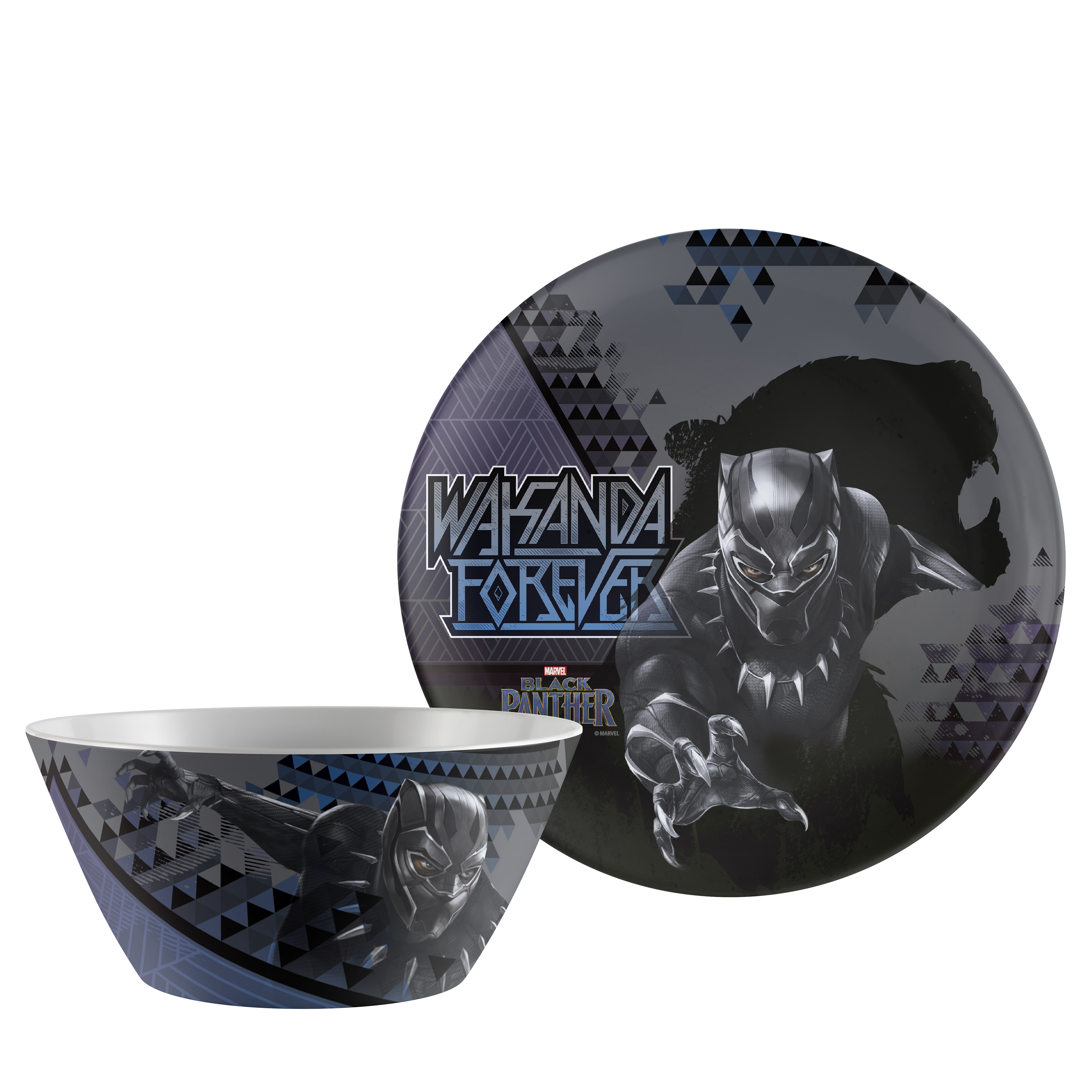 Marvel Comics Dinnerware Set, Black Panther, 2-piece set slideshow image 1 Marvel Comics Dinnerware Set, Black Panther, 2-piece set slideshow image 1