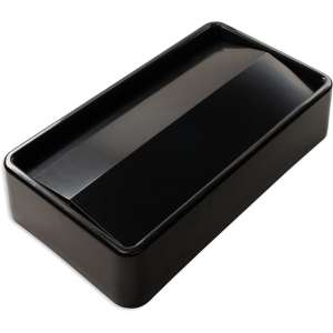 Carlisle, TrimLine, Swing Top, Rectangle, ABS, 23 gal, Black, Receptacle Lid