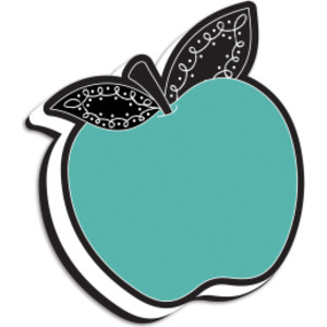 Magnetic Whiteboard Eraser, Teal Apple with Chalk Loop Leaves