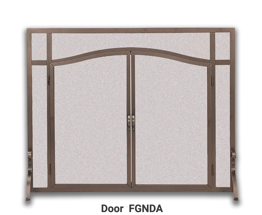 Custom Fireplace Screen with Door