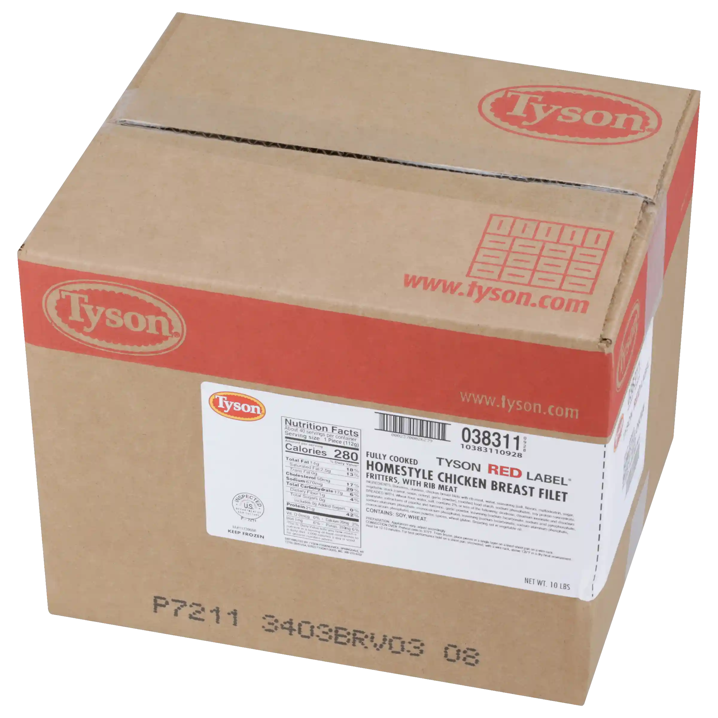 Tyson Red Label® Fully Cooked Homestyle Chicken Breast Filet Fritters, 4 oz._image_5