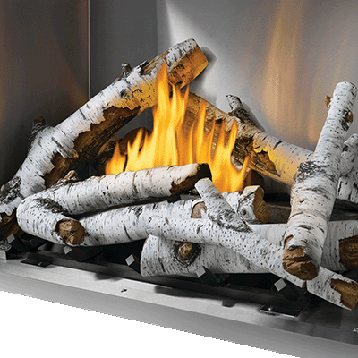 High-Definition Birch Log Set