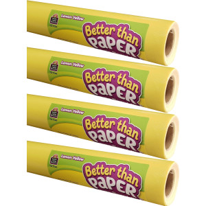 Better Than Paper® Bulletin Board Roll, 4' x 12', Lemon Yellow, Pack of 4