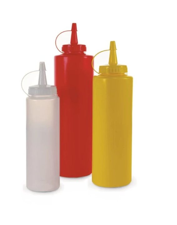 Dispensador a presión de 720 ml de polietileno en color amarillo