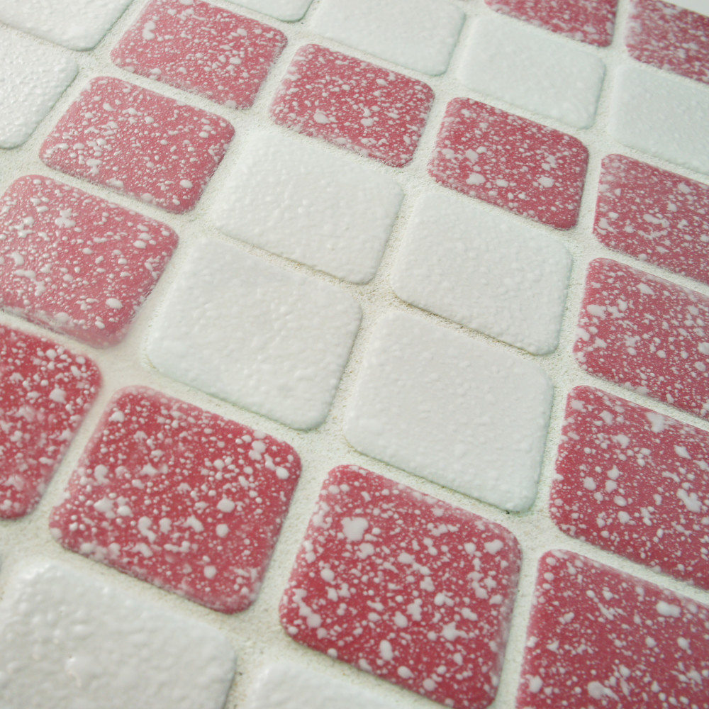 Crystalline Market Square Flamingo 11-3/4 in. x 11-3/4 in. Porcelain Mosaic Tile