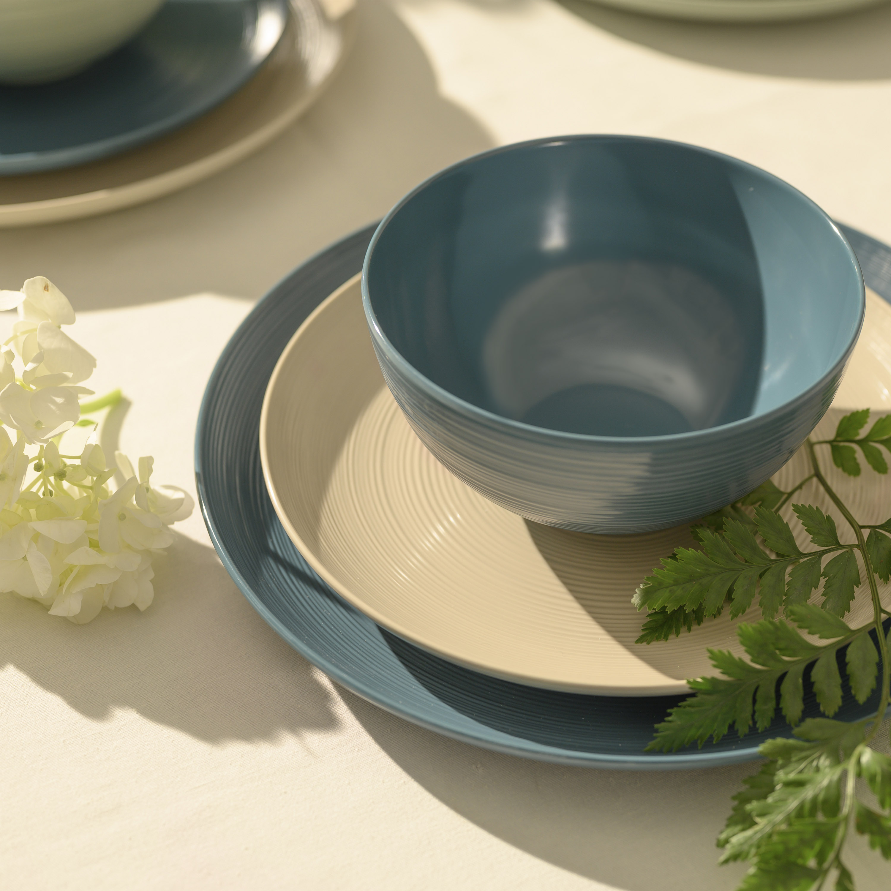 American Conventional Plate & Bowl Sets, Sage, 12-piece set slideshow image 7 American Conventional Plate & Bowl Sets, Sage, 12-piece set slideshow image 7