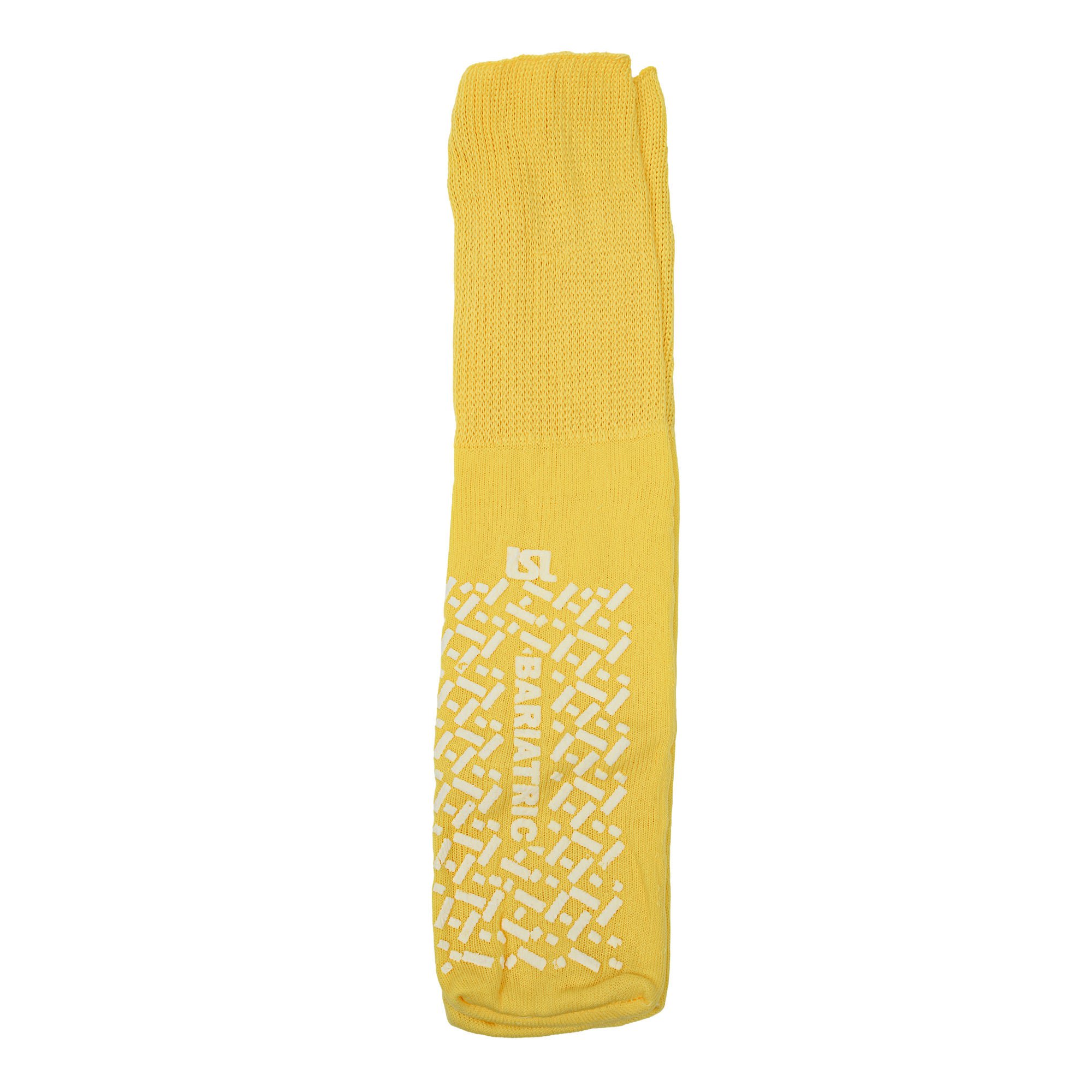 Slipper Socks Unisex Adult Bariatric Double Tread Single Patient Use Yellow