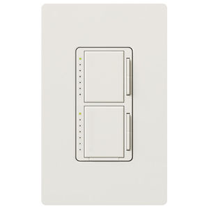 Maestro® Dual Dimmer, Halogen/Incandescent, 120V, 300W, White