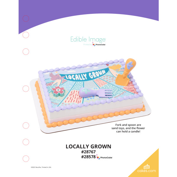 Locally Grown The Magic of Cakes® PhotoCake® Enhanced Background Page