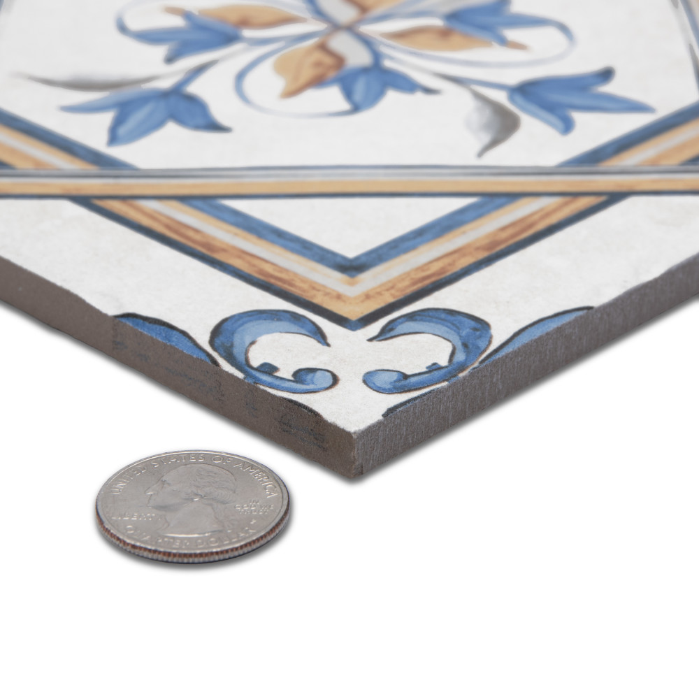 Toscana Giotto Decoro Mix 7-7/8 in. x 7-7/8 in. Porcelain Floor and Wall Tile