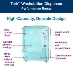 Tork, W6, Mechanical Roll Towel Dispenser, Black