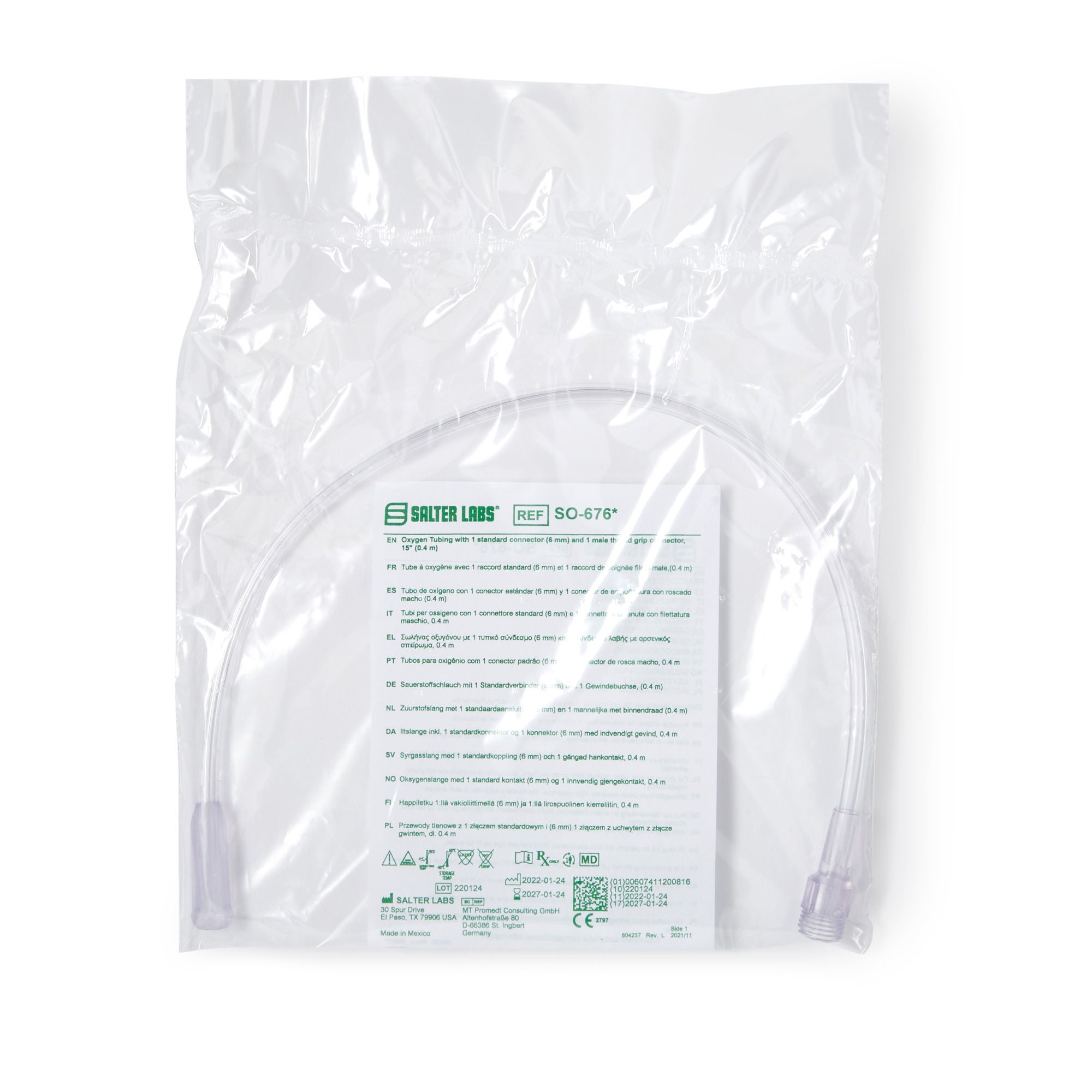 Salter Labs® Concentrator Humidifier Adapter Tubing, 15 Inches